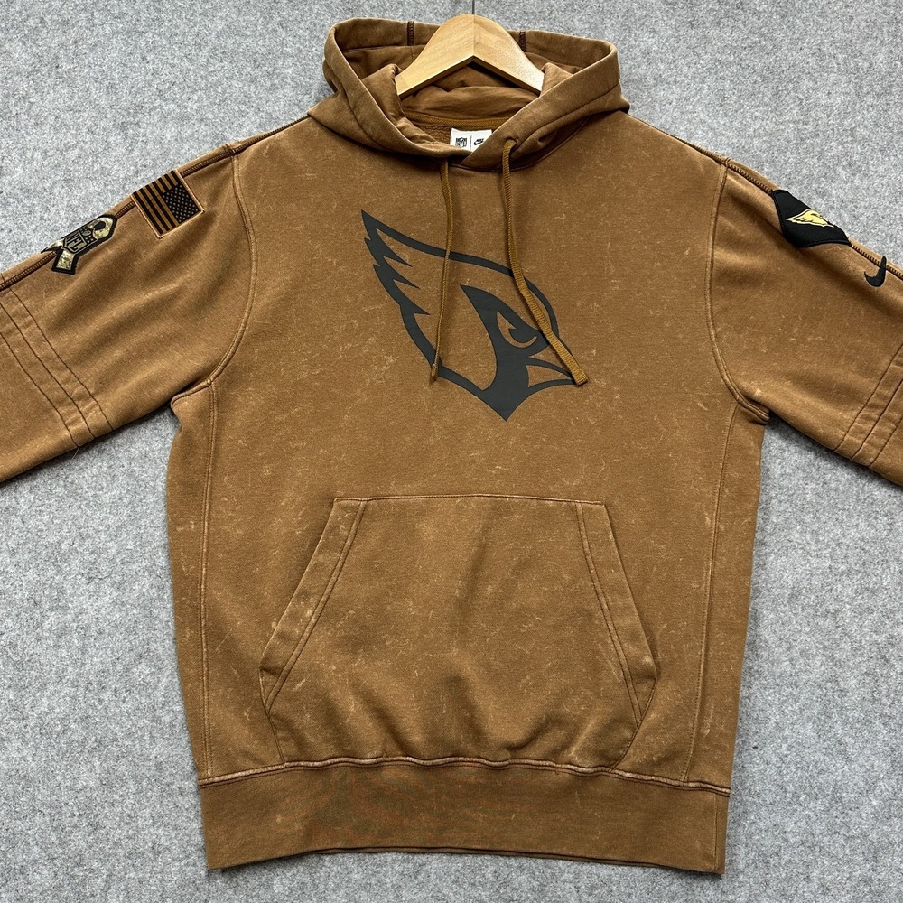 Nike NFL Arizona Cardinals Salute to Service Hoodie Mens Small Brown Pullover - Picture 2 of 11